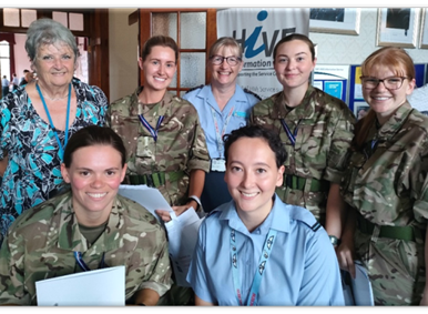 ARAFWO Members at Freshers Fayre at RAF College Cranwell
